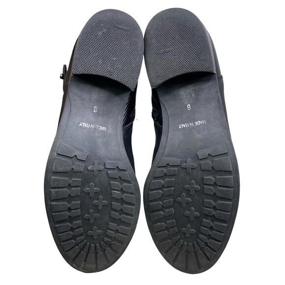 Aquatalia Women’s Black Leather 2 Tone Riding Boot Size US 8 - Picture 10 of 13